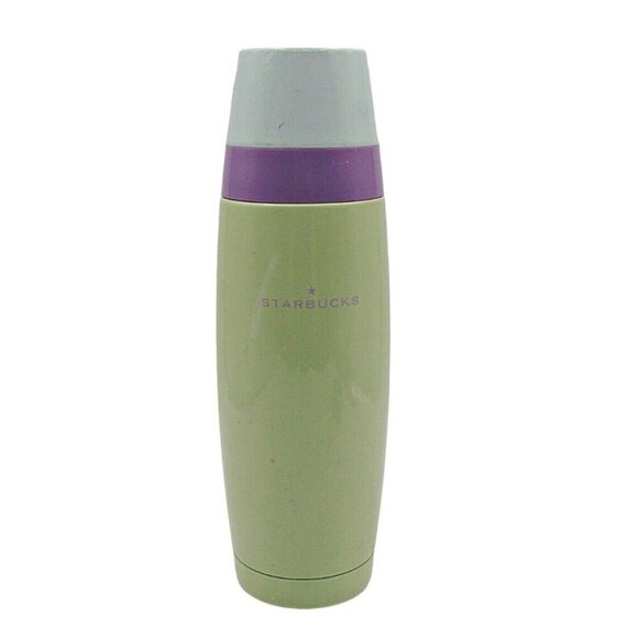 Starbucks Thermos Mint Green Lavendar Purple Stainless Steel 16 oz 2005 Vintage - Picture 1 of 9